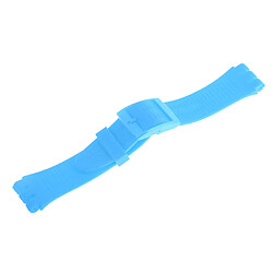 Avis Bracelets de montre en caoutchouc de silicone de 19 mm imperméables bleu clair