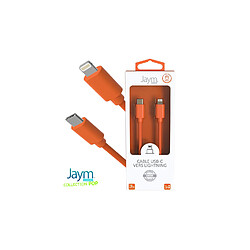 Avis Jaym Câble USB-C vers Lightning 3A - 1,5 mètres - Collection POP - Orange