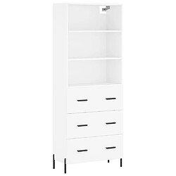 vidaXL Buffet haut Blanc 69,5x34x180 cm Bois d'ingénierie