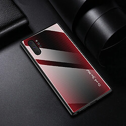 Wewoo Coque Pour Galaxy Note 10 Pro Texture Gradient Glass Housse de protection rouge