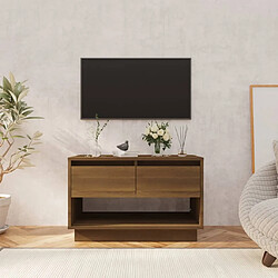 Maison Chic Meuble TV scandinave - Banc TV pour salon Chêne marron 70x41x44 cm Aggloméré -MN66363