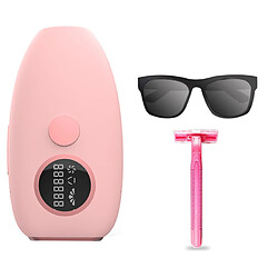 Chrono Épilation IPL avec système de refroidissement Appareil d'épilation laser permanent et indolore pour femmes et hommes, 999 999 flashs Épilateur (Rose)