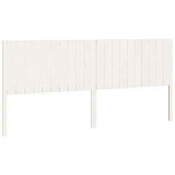 vidaXL Tête de lit blanc 205,5x4x100 cm bois massif de pin