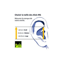 Alvis Audio Bouchons d'oreilles high-tech Alvis Mk3 (26db) - Taille S