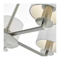 Luminaire Center Suspension Tyler nickel satiné et 5 ampoules pas cher