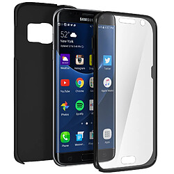 Acheter Avizar Coque Galaxy S7 Edge Protection Avant Silicone + Arrière Polycarbonate - Noir