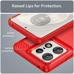 Avis Htdmobiles Coque pour Motorola Edge 50 Pro 5G - housse etui silicone gel carbone + film ecran - ROUGE