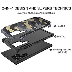 Universal Étui pour Galaxy S22 Ultra, protection contre la protection contre les chocs de protection militaire à chocs de choc à l'amortisseur robuste