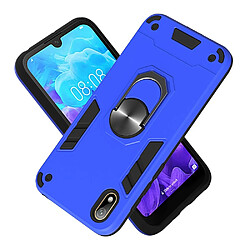 Coque en TPU hybride 2 en 1 amovible avec béquille rotative bleu clair pour votre Huawei Y5 (2019)/Honor 8S