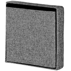 Helloshop26 Pouf coffre de rangement pliable tissu gris clair 1208015 pas cher