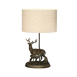 Elstead Lighting Lampe de table Amelia Résine,toile de jute Patine Bronze