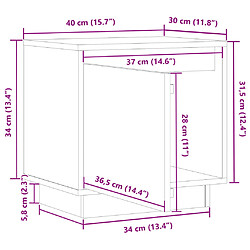 vidaXL Table de chevet Noir 40x30x40 cm Bois de pin solide pas cher