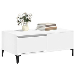 Acheter Maison Chic Table basse,Table Console Table d'appoint, Table pour salon Blanc 90x50x36,5 cm Bois d'ingénierie -MN34229