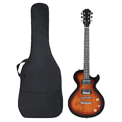 vidaXL Guitare électrique pour débutants et sac marron et noir 4/4 39"