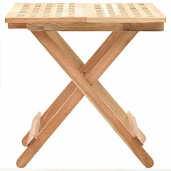 Avis Maison Chic Table d'appoint | Table Basse pliante 50 x 50 x 49 cm Bois de noyer massif -GKD92418