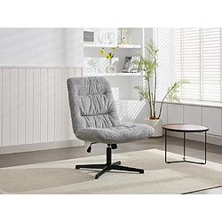 Vente-Unique Fauteuil pivotant en tissu chiné gris SELENDO