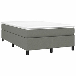 Maison Chic Lit adulte- Lit + matelas,Sommier à lattes de lit avec matelas gris foncé 120x190cm tissu -GKD15408