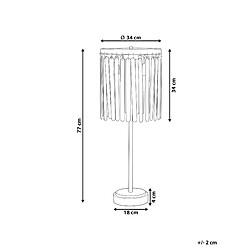 Avis Beliani Lampe à poser SABARI Bois foncé