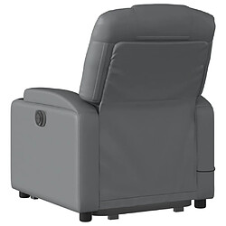 Acheter vidaXL Fauteuil inclinable de massage Gris Similicuir