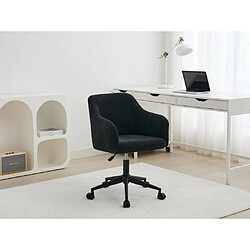 Vente-Unique Chaise de bureau - Tissu texturé - Noir - Hauteur réglable - MATOMI