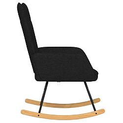 Avis vidaXL Chaise à bascule Noir Tissu