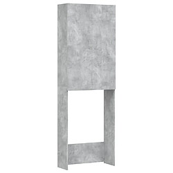 Maison Chic Meuble rangement de salle de bain | Meuble pour machine à laver | Armoire murale de bain Gris béton 64x25,5x190 cm -GKD81092