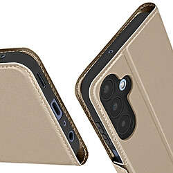 Avizar Étui pour Samsung Galaxy A25 5G Porte-carte Support Vidéo Design Fin Dorée pas cher