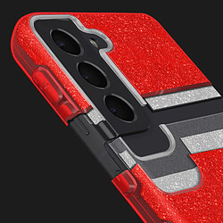 Avis Avizar Coque Samsung Galaxy S21 Plus Paillette Amovible Silicone Semi-rigide Rouge