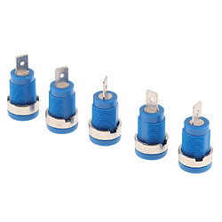 Acheter 5pieces 4mm Banana Jack Reliure Ecrou pour Socket Multimètre Banane bleu