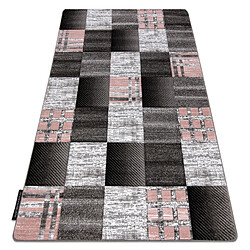 RUGSX Tapis ALTER Siena carrés treillis gris 120x170 cm