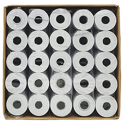 Avizar Lot de 50 rouleaux pour Carte Bancaire TPE - 57x40x12mm - Longueur : 18 m Blanc pas cher