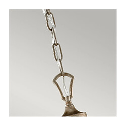 Elstead Lighting Chandelier extérieur Abbey Acier doux Sable d'argent