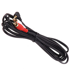 Câble 3.5mm mini Jack Maclean MCTV-828 2x Cinch 2RCA 15m coudé 90° plaqué or