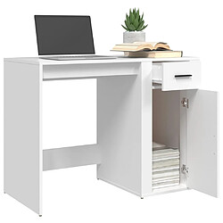 Maison Chic Bureau,Table de travail,bureau de travail pour chambre Blanc 100x49x75 cm Bois d'ingénierie -GKD69147 pas cher