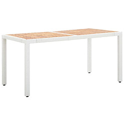 Maison Chic Salon de jardin 7 pcs - Table et chaises d'extérieur - Mobilier/Meubles de jardin Moderne résine tressée blanc -MN90018