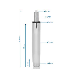 Vérin à gaz / ressort à gaz XXL - chrome, 52-72 cm (tabourets de bar) hjh OFFICE