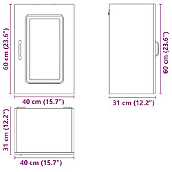 vidaXL Armoire murale de cuisine Kalmar vieux bois bois d'ingénierie pas cher
