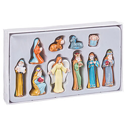 BigBuy Home Crèche de Noël Multicouleur Résine Naissance/Crèche 20 x 12 x 3 cm