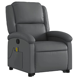 Avis Maison Chic Fauteuil Relax pour salon, Fauteuil inclinable de massage Gris Similicuir -GKD10945