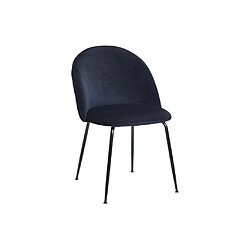 Acheter Vente-Unique Lot de 6 chaises en velours et acier inoxydable - Noir - MELBOURNE