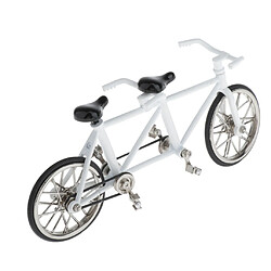 Échelle 1:16 Vélo Tandem Vélo Modèle Réplique Jouet Collectibles Blanc pas cher