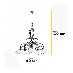 Onli Suspension MIRANDA 5 Light Verre,Métal Or antique