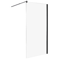 Beliani Parois de douche AHAUS 100 x 190 cm Noir