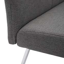 Acheter Decoshop26 Lot de 4 chaises de salle à manger + banc 160 cm en tissu gris-marron et acier inoxydable 04_0007588