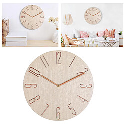 Avis Horloge Murale Quartz Montre Moderne Chambre 14 '' Balançoire Bureau Décoration Bois