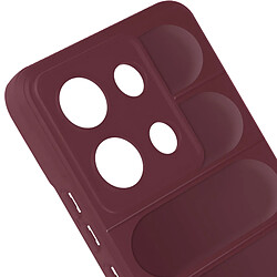 Avizar Coque pour Xiaomi Redmi Note 13 4G Antichoc Silicone Motif texturé 3D Bordeaux