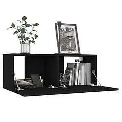 Acheter Maison Chic Ensemble de meubles TV 8 pcs | Banc TV Moderne pour salon | Meuble de Rangement - Noir Aggloméré -MN26611