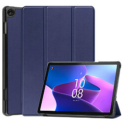 Etui en PU fonction d'éveil/veille automatique avec support pour votre Lenovo Tab M10 (Gen 3) - bleu foncé