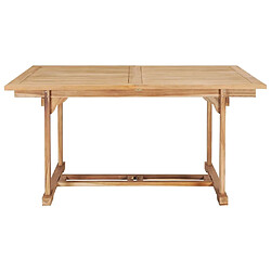 Maison Chic Table de jardin | Table d'extérieur extensible 150-200x100x75 cm Teck solide -GKD15930 pas cher