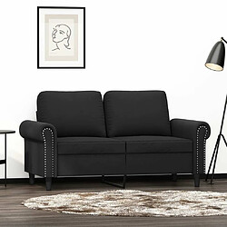 Maison Chic Canapé à 2 places,Sofa de Salon,Canapé droit Noir 120 cm Velours -GKD906516